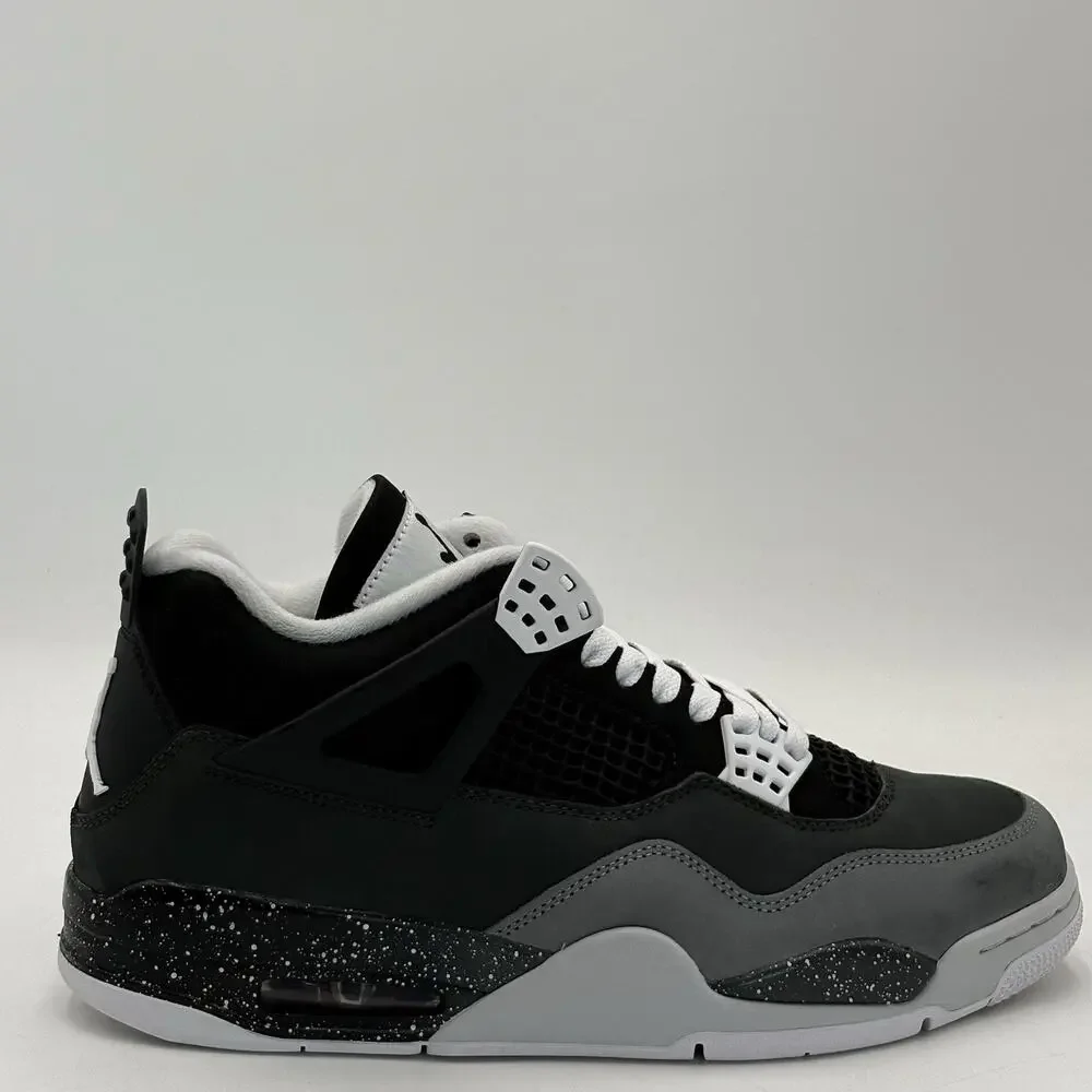 Jordan 4 Retro Fear 2024 Black White FQ8138 002 Mens Size 10.5 Sneakers